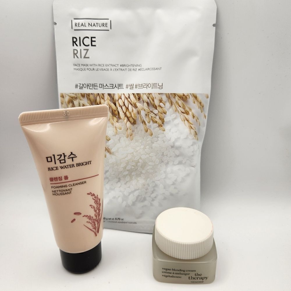 The Face Shop Best Sellers Kit Cleanser, Vegan Blending Cream and Face Mask